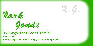 mark gondi business card